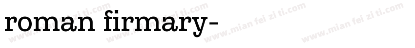roman firmary字体转换